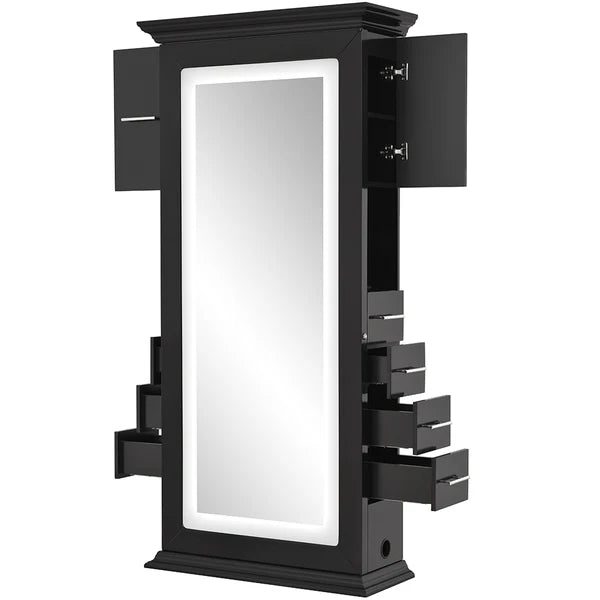 Adonis Single LED Lighted Salon Styling Station