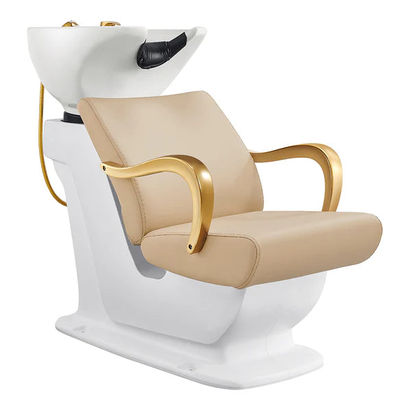 Beckman Gold Shampoo Chair with Adjustable Seat