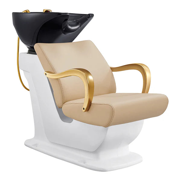 Beckman Gold Shampoo Chair with Adjustable Seat
