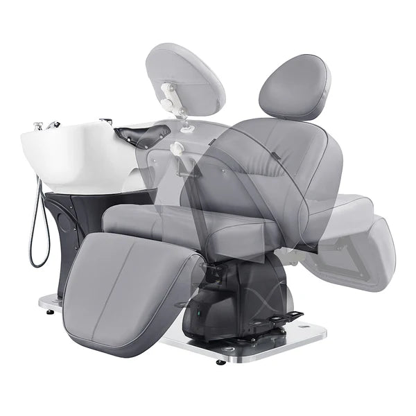Maximus Spa Salon Reclining Shampoo Bed with Rotating Seat