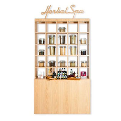 Double Herbal Salon Display Cabinet