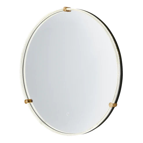 Twinkle LED Lighted Round Salon Mirror