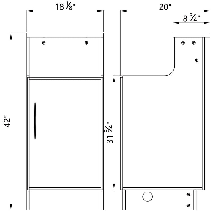 Janus LED Lighted Storage Reception Desk